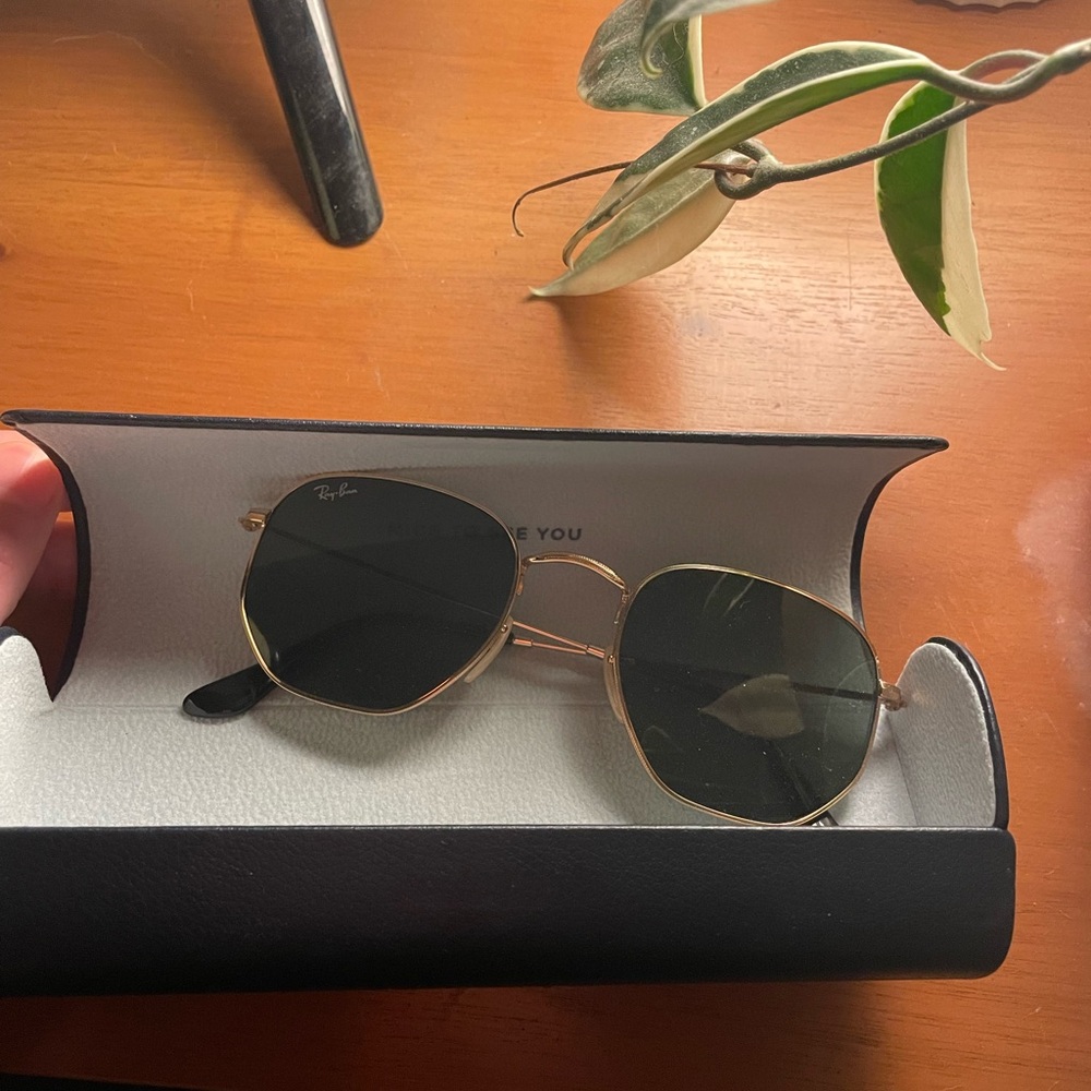 Ray ban hexagonal polarized sunglasses
